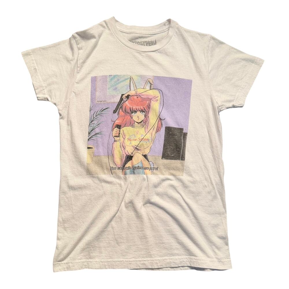 Get Lost Perv Anime T Shirt White Girl Master System Retro Gaming Otaku Waifu S